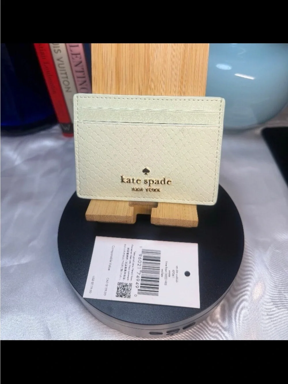 Kate Spade New York Slim Card Holder Frost NWT